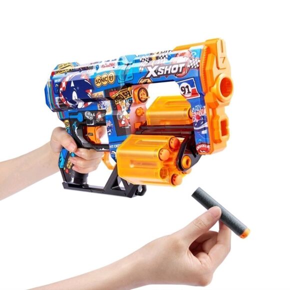 X-Shot SKINS Dread Dart Blaster - SONIC THE HEDGEHOG by ZURU - Picture 1 of 5